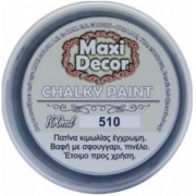 Maxi Decor Πατίνα chalky χρώμα κιμωλίας 100ml, 510 μαύρο